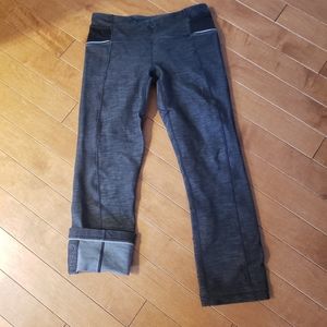 Cropped lululemon pants with optional button cuff